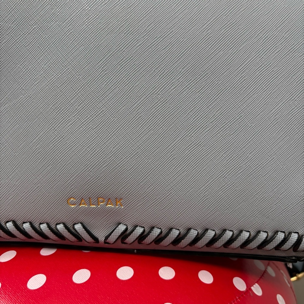 CALPAK Kaya Faux Leather Light Blue Backpack - Picture 2 of 13